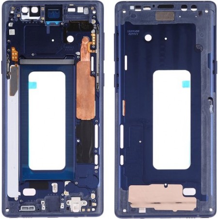 Middenframe bezelplaat met zijtoetsen voor Samsung Galaxy Note9 SM-N960F / DS, SM-N960U, SM-N9600 / DS (blauw)