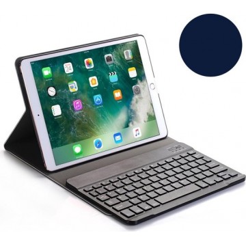 Shop4 - iPad 10.2 (2019/2020) Toetsenbord Hoes - Bluetooth Keyboard Cover Donker Blauw