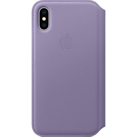 Apple Leren Folio Hoesje voor iPhone Xs - Paars