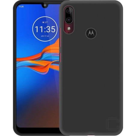 Soft TPU hoesje zwart Silicone Case Motorola Moto E6s