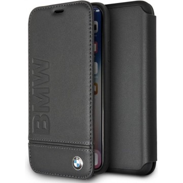 BMW Real Leather Booktype Case voor iPhone X / Xs