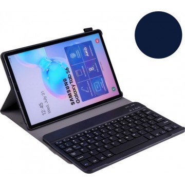 Shop4 - Samsung Galaxy Tab S6 Toetsenbord Hoes - Bluetooth Keyboard Cover Business Blauw