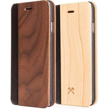 Woodcessories - iPhone 7 Hoesje - EcoBook cover Walnoot Zwart