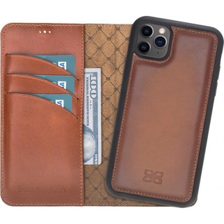 Bouletta Uitneembare 2-in-1 WalletCase iPhone 11 Pro Max - Dark Cognac