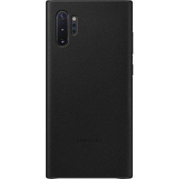 Samsung Galaxy Note10+ - Lederen Cover - Zwart