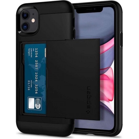 Hoesje Apple iPhone 11 - Spigen Slim Armor CS Case - Zwart