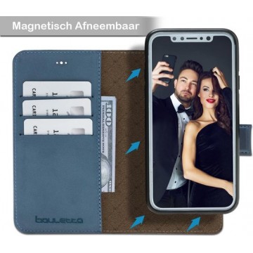Bouletta Afneembare 2-in-1 Magnetic BookCase iPhone XS - Dark Blue