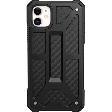 UAG Monarch Backcover iPhone 11 hoesje - Carbon Fiber Black