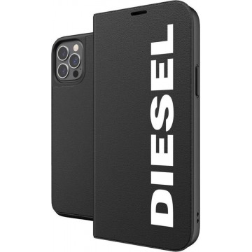 Diesel Booklet Case Core FW20/SS21 for iPhone 12 / 12 Pro black/white