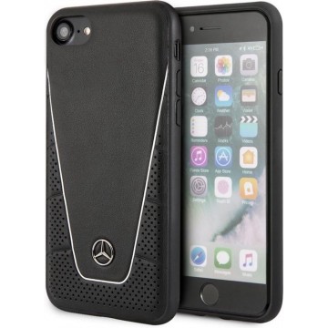 iPhone SE (2020)/8/7/6s/6 Backcase hoesje - Mercedes-Benz - Effen Zwart - Leer