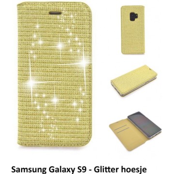 Samsung Galaxy S9 Pasjeshouder Goud Booktype hoesje - Magneetsluiting (G960)