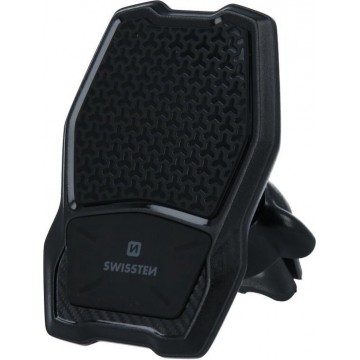 Swissten Telefoonhouder Ventilatierooster Auto Magneet S-Grip Wireless WM1-AV3 - Zwart - Draadloze Oplader