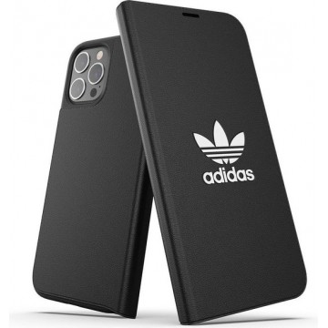 Adidas - iPhone 12 Pro Max Hoesje - Trefoil Book Case Zwart