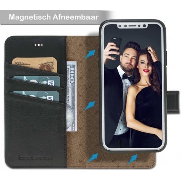 Bouletta Afneembare 2-in-1 Magnetic BookCase iPhone XS - Rustic Black