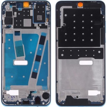Let op type!! Front Housing LCD Frame Bezel Plate with Side Keys for Huawei P30 Lite (24MP)(Blue)