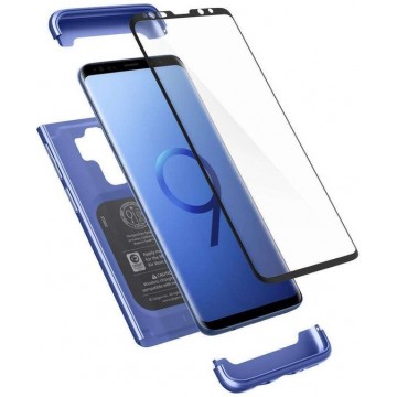 Spigen Thin Fit 360 Samsung Galaxy S9 Plus Hoesje met Tempered Glass - Blauw