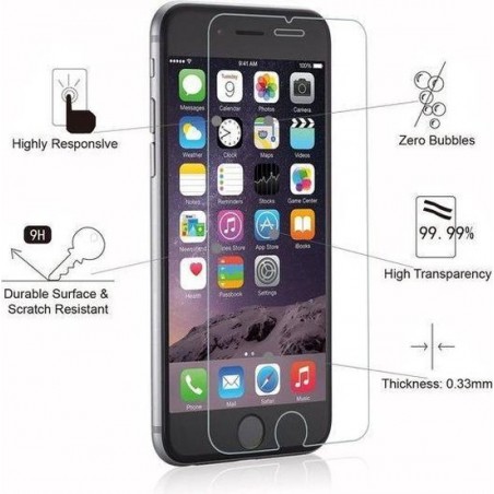 Glazen Screenprotector Tempered Glass  (0.3mm) voor iPhone 6 plus