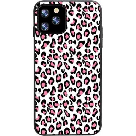 Smartphone hoesje | Telefoon hoesje | Anti shock | Panterprint | Roze | iPhone 11 Pro