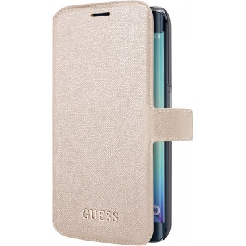 Guess Saffiano Wallet Book Case - Beige - voor Samsung Galaxy S7 (SM-G930)