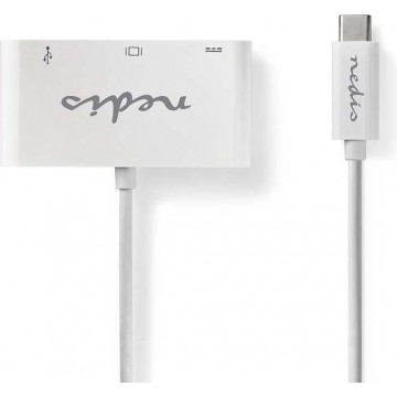 Nedis CCGP64760WT02 USB-kabel 0,2 m 3.2 Gen 1 (3.1 Gen 1) USB-C USB A Wit