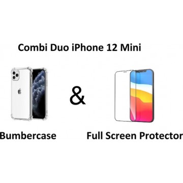 iPhone 12 mini Combi Duo Bumbercase & Full Screen Protector voor optimale bescherming