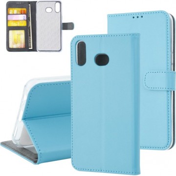Samsung Galaxy A6s Pasjeshouder L Blauw Booktype hoesje - Magneetsluiting