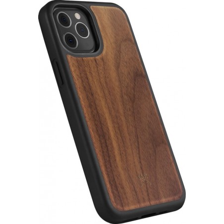 Woodcessories Bumper Case voor iPhone 12 Pro Max - Walnut - Black