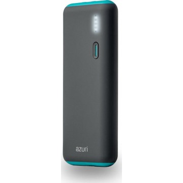 Azuri powerbank met 2 USB poorten - 10.000 mAh - Blauw grijs