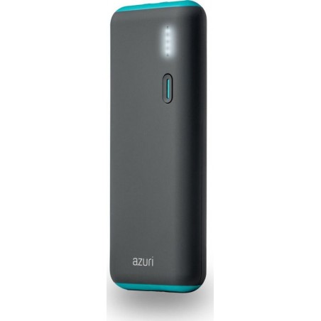 Azuri powerbank met 2 USB poorten - 10.000 mAh - Blauw grijs