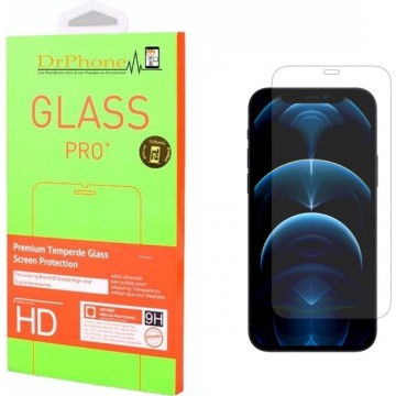 DrPhone iPhone 12/12 PRO 6.1nch Glas - Glazen Screen protector - Tempered Glass 2.5D 9H (0.26mm)