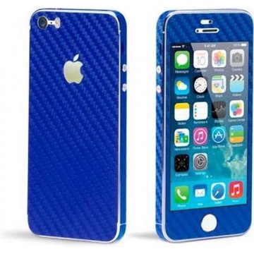 Avanca Telefoon Wrap/Sticker - Telefoonbescherming - Carbon Film - iPhone 5/5S - Blauw