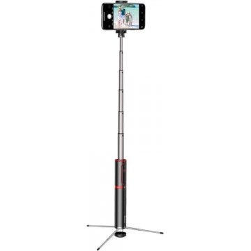 Premium Draadloos Selfie Stick met Afstandbediening en Standing Tripod | Geschikt voor Apple iPhone, Samsung, Huawei, etc..
