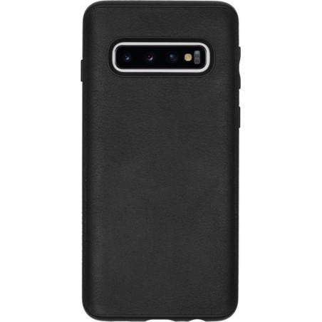 RhinoShield SolidSuit Backcover Samsung Galaxy S10 hoesje - Leather Black