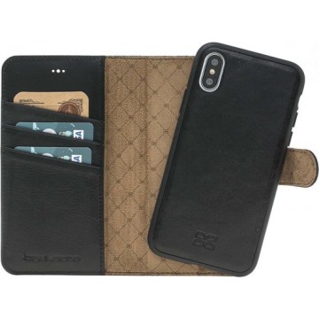 Bouletta Uitneembare 2-in-1 Leer WalletCase iPhone Xs Max - Pure Black