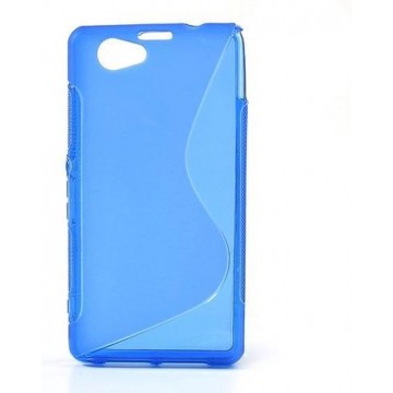 S-Shape TPU Case Sony Xperia Z1 Compact Blauw
