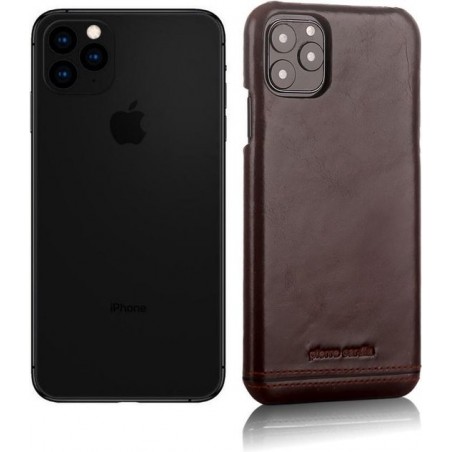 Lederen cover voor iPhone 11 Pro Max - Donkerbruin - Pierre Cardin