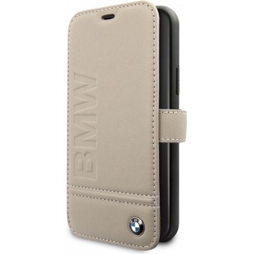 iPhone 11 Pro Bookcase hoesje - BMW - Effen Taupe - Leer