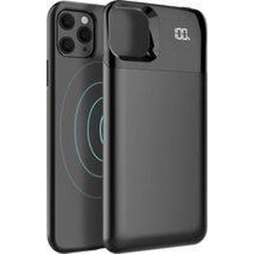 DrPhone iPhone 11 2 in 1 Batterij case – 5500 Mah – Afneembaar Case - Digitale Display met Magnetische Lading – Zwart