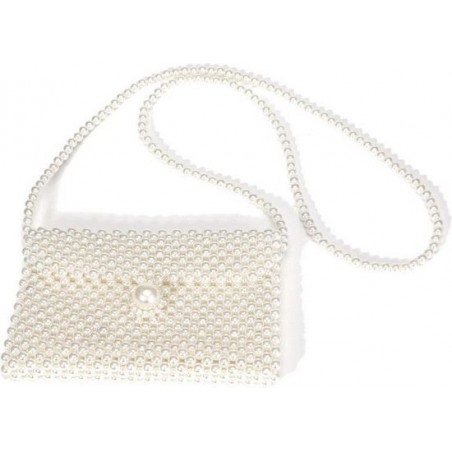 Let op type!! Vrouwen mode Beaded één schouder Cross Body Tas (beige)