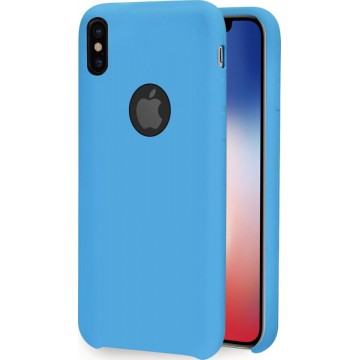 Azuri rubber cover - blauw - voor Apple iPhone X