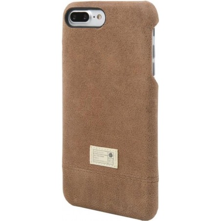 HEX - iPhone 8 Plus Hoesje - Harde Back Case Focus Brown Leather