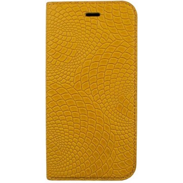 Imoshion Crocodile Leren Bookcase iPhone 6(s) - Geel