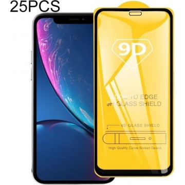 Let op type!! 25 PCS 9H 9D Screen Tempered Glass Screen Protector voor iPhone XR / iPhone 11