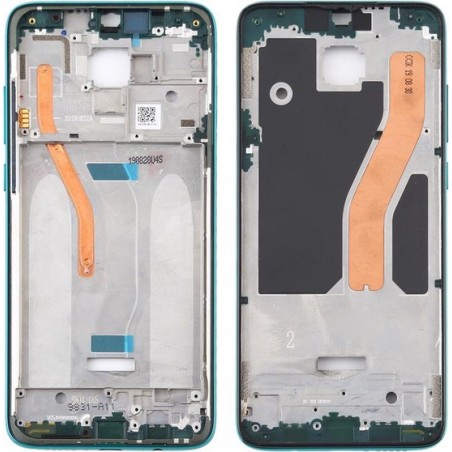 Let op type!! Front behuizing LCD-frame bezel plaat voor Xiaomi Redmi Note 8 Pro (groen)