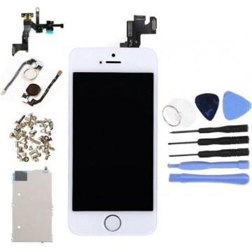 Voor Apple iPhone 5S - AA+ Voorgemonteerd LCD scherm Wit & Tools