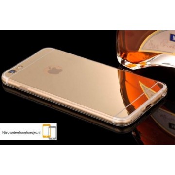 Apple Iphone 6Plus / 6SPlus Goudkleurig spiegel cover hoesje