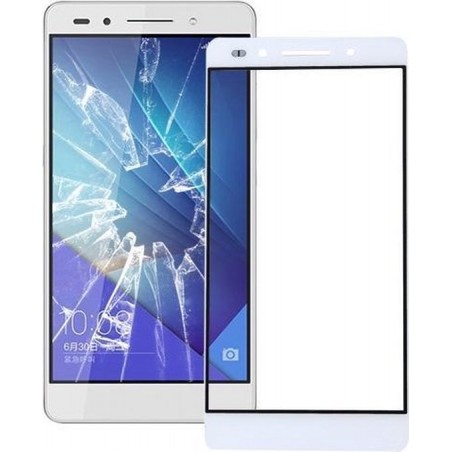 iPartsBuy Huawei Honor 7 Front Screen Outer Glass Lens(White)