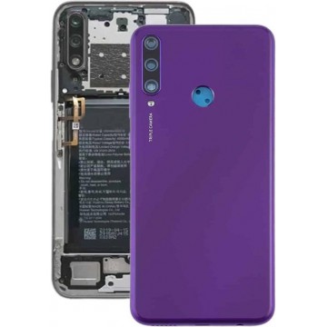Originele batterij achterkant met cameralensafdekking voor Huawei Y6p (paars)