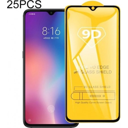 25 PC's voor Xiaomi Redmi Note 8 Pro 9D Volledige lijm Volledig scherm Gehard glasfilm