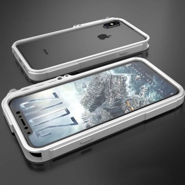 Voor iPhone X metaal volledig verpakt Shockproof beschermende Bumper Frame (zwart)